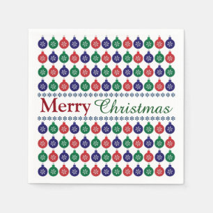 Bauble Pattern Christmas Napkin