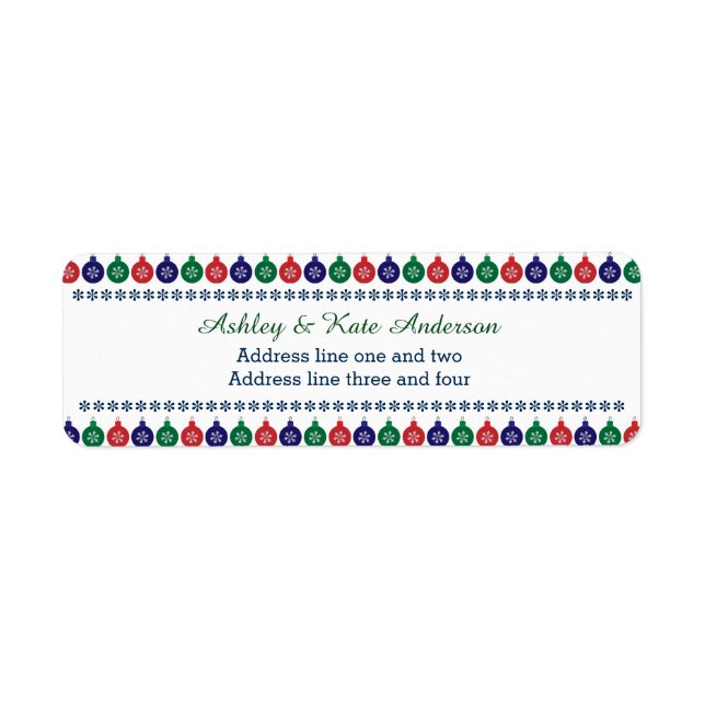 Bauble Pattern Personalised Christmas (Front)