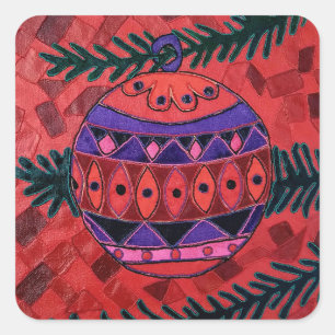 Bauble Square Sticker