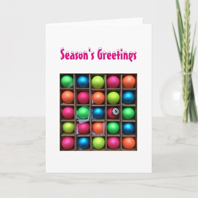 Baubles Christmas card (Front)