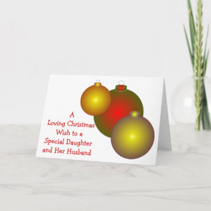 Baubles Daughter And Son-in-Law Christmas Holiday Card
