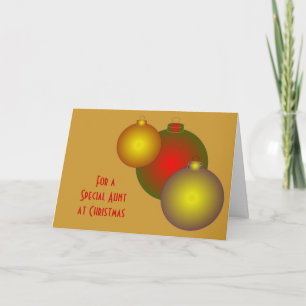 Baubles Design Personalised Christmas Card