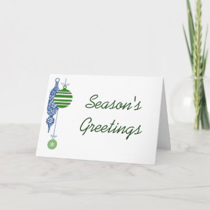 Baubles Design Personalised Christmas Holiday Card