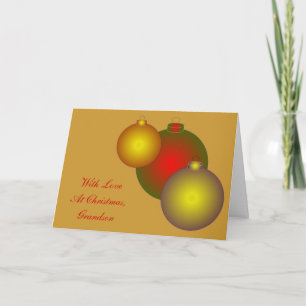 Baubles Grandson Christmas Holiday Card