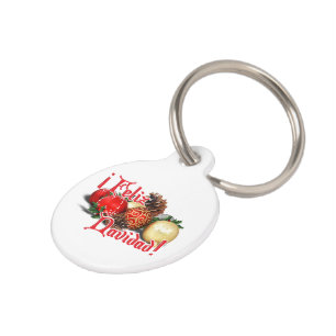 Baubles & Pine Cones - Feliz Navidad Pet Tag