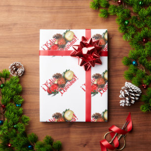 Baubles & Pine Cones - Feliz Navidad Wrapping Paper