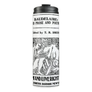 Baudelaire Vintage Poetry Book Thermal Tumbler
