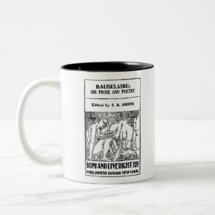 Baudelaire Vintage Poetry Book Two-Tone Coffee Mug