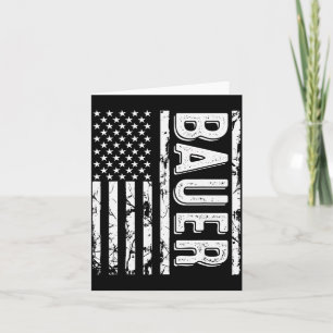 Bauer Last Name Funny Surname Team Bauer Family Re Card