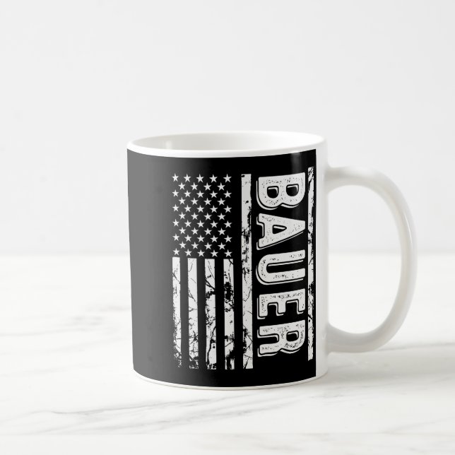 Bauer Last Name Funny Surname Team Bauer Family Re Coffee Mug (Right)