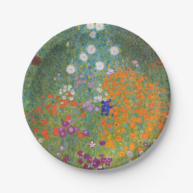 Bauerngarten - Gustav Klimt Paper Plate (Front)