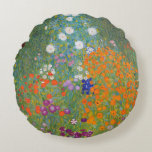 Bauerngarten - Gustav Klimt Round Cushion<br><div class="desc">Bauerngarten - Gustav Klimt</div>