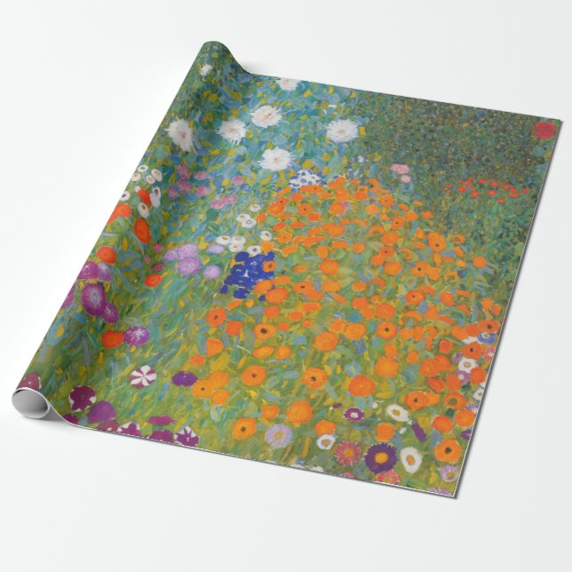 Bauerngarten - Gustav Klimt Wrapping Paper (Unrolled)