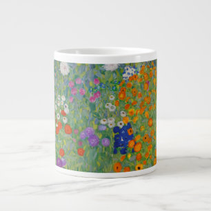 Bauerngarten, Oil Painting, Gustav Klimt Large Coffee Mug