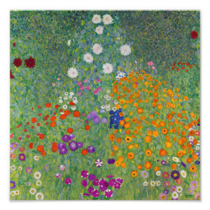 Bauerngarten, Oil Painting, Gustav Klimt Photo Print