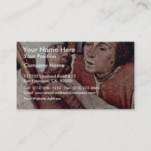 Bauerntanzgässchen Detail By Bruegel D. Ä. Piete Business Card