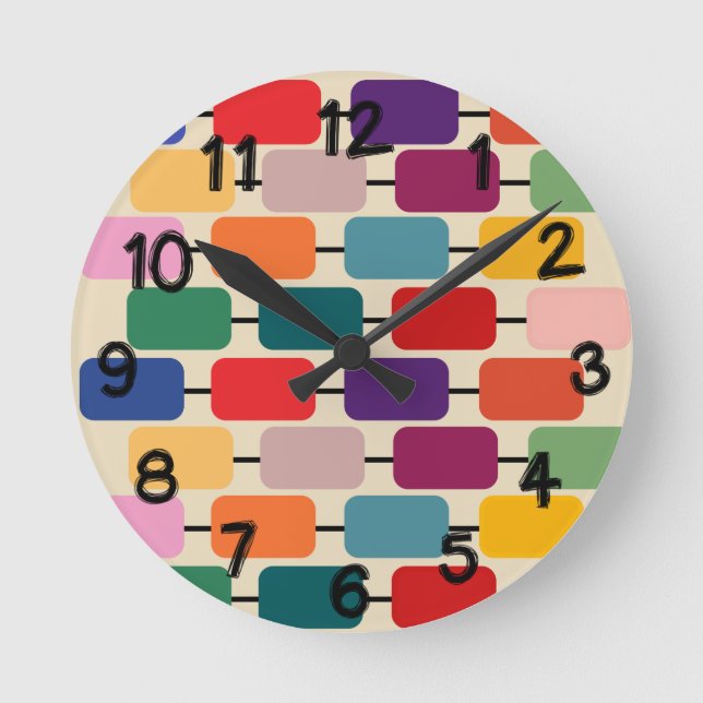 Bauhaus Abacus   Round Clock (Front)