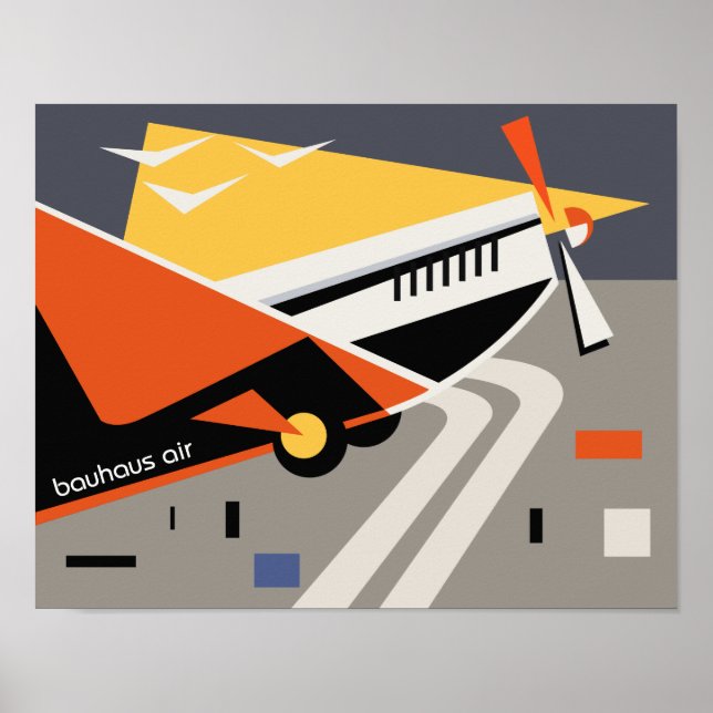 bauhaus airline travel poster (Front)