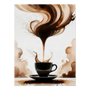 Bauhaus art morning coffee (brown) poster