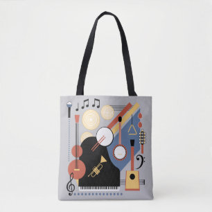 Bauhaus Band Monogram Music Tote Bag