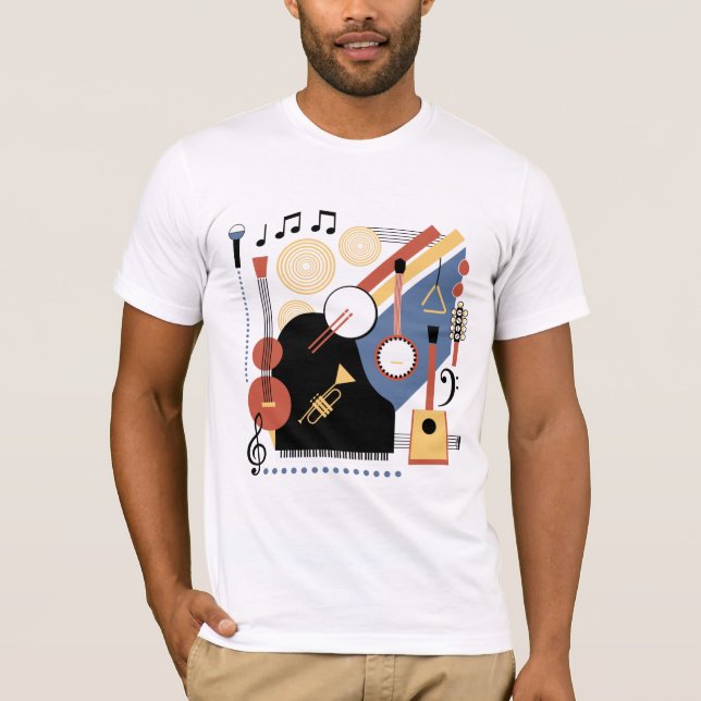 Bauhaus Band Musical Instruments T-Shirt (Front)