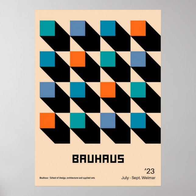 bauhaus, bauhaus design, modern design, geometric  poster (Front)