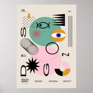 bauhaus, bauhaus design, modern design, geometric  poster