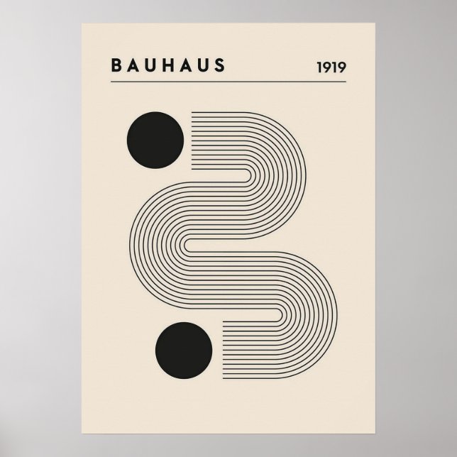 bauhaus, bauhaus design, modern design, geometric  poster (Front)
