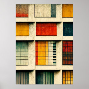 bauhaus, bauhaus design, modern design, geometric  poster