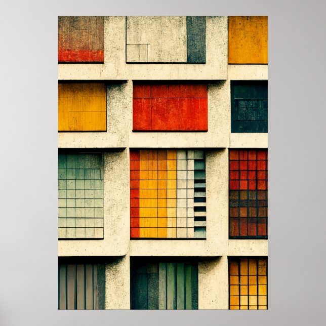 bauhaus, bauhaus design, modern design, geometric  poster (Front)