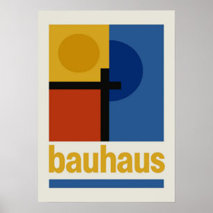 bauhaus, bauhaus design, modern design, geometric  poster