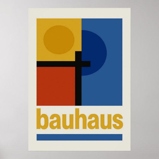 bauhaus, bauhaus design, modern design, geometric  poster (Front)