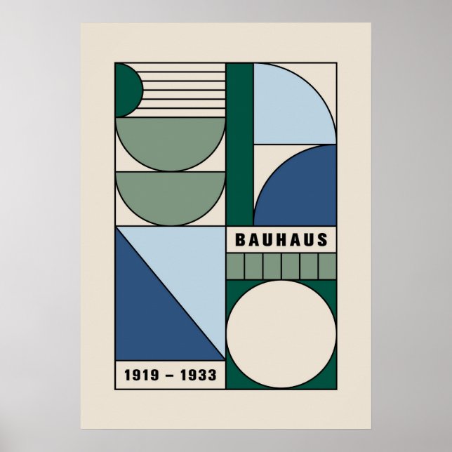 bauhaus, bauhaus design, modern design, geometric  poster (Front)