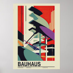 bauhaus, bauhaus design, modern design, geometric  poster