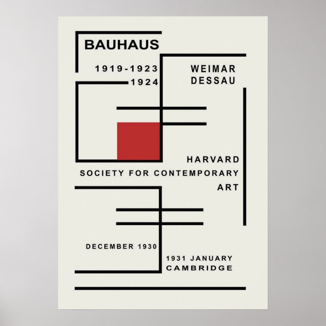 bauhaus, bauhaus design, modern design, geometric  poster (Front)