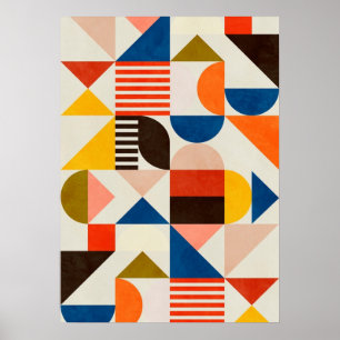 bauhaus, bauhaus design, modern design, geometric  poster