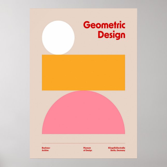 bauhaus, bauhaus design, modern design, geometric  poster (Front)