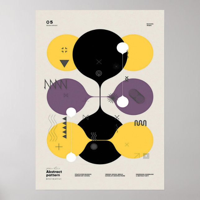 bauhaus, bauhaus design, modern design, geometric  poster (Front)
