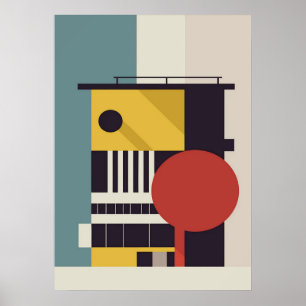 bauhaus, bauhaus design, modern design, geometric  poster