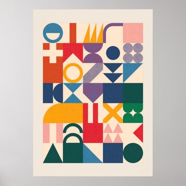 bauhaus, bauhaus design, modern design, geometric  poster (Front)