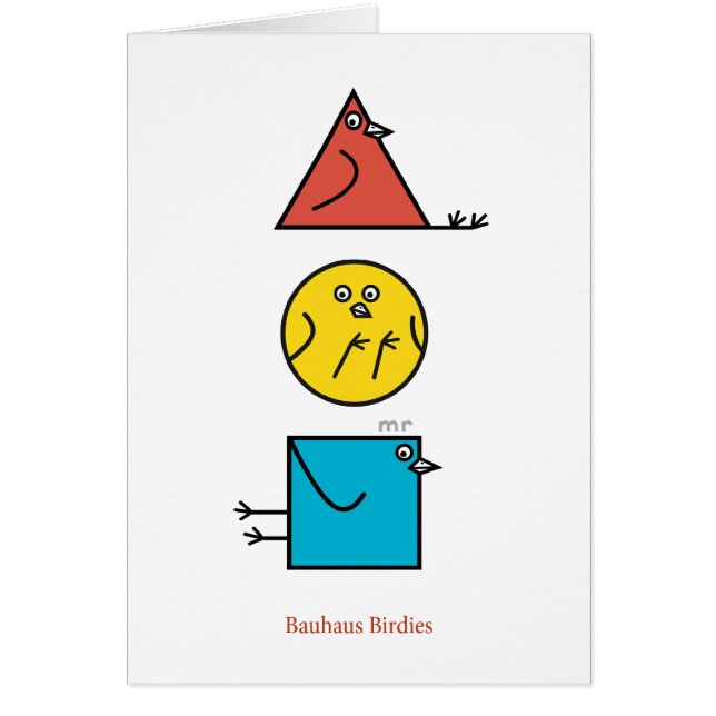 Bauhaus Birdies Card (Front)