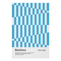 Bauhaus Blue Stripe Geometric Art Print 1923