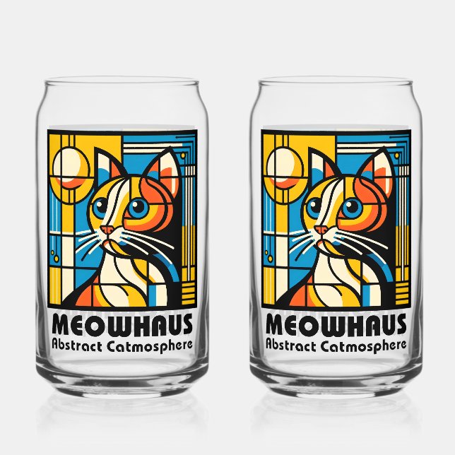 Bauhaus Cat Masterpiece Can Glass (Front)