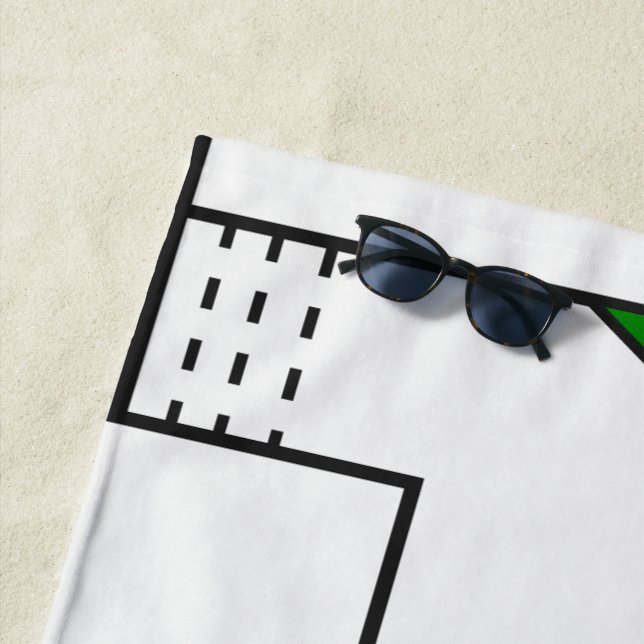 Bauhaus Circuits  Beach Towel (In Situ)