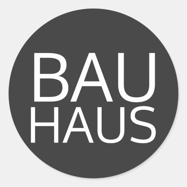 Bauhaus Classic Round Sticker (Front)