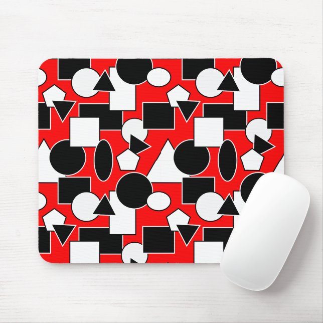 Bauhaus Collage  Mouse Mat (With Mouse)