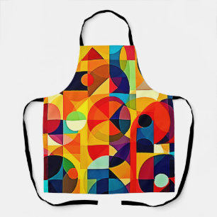 Bauhaus Color Geometry Design Apron