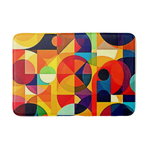 Bauhaus Colour Geometry Design Bath Mat