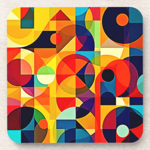Bauhaus Colour Geometry Design Coaster