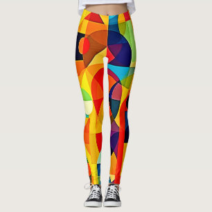 Bauhaus Colour Geometry Design Leggings